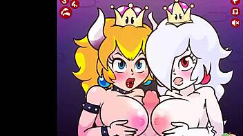 Watch Bowsette and Boosalina get facials in pov