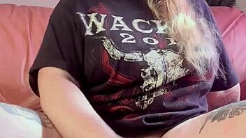 girl moans while using huge dildo to orgasm