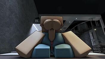 havin rough roblox sex wit hot demon, ridin cowgirl, assfuckin, creampie, cum in mouth