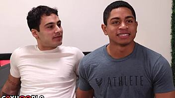 Gym bros hook up on set 😏