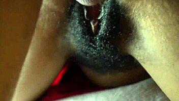 Ebony girlfriend in a playful scene.