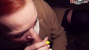 slender mature redhead german milf pov fucked in public