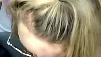 feeling excited during public car blowjob with monster cock