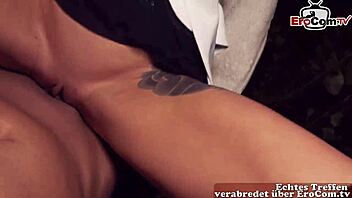 slender mature redhead german milf pov fucked in public