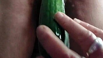 oma plays with cucumber in private scene