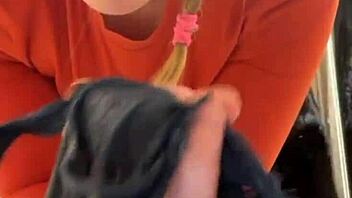 extreme public masturbate with fingering pussy using vibrator, close up on that fat teen 18+ outdoors