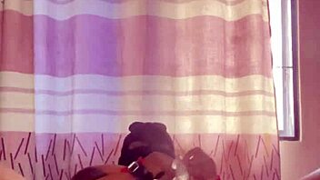 Big ebony woman enjoys solo pleasure softly