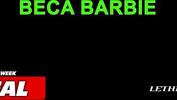 Brunette hot barbie showing off ass and getting fucked hard