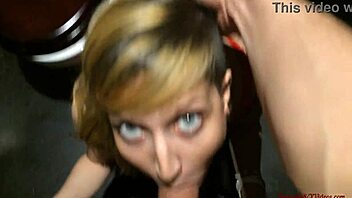 Amateurs perform anal and blowjob in public restaurant toilet, ending with cumshot