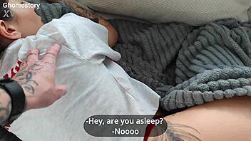 Stepmom relaxing on couch, I took advantage of her ass.