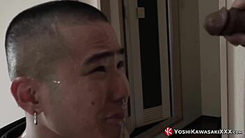 asian yoshi kawasaki gets his ass drilled after blowjob