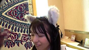 Cosplay Girl In Kemomimi Costume Gets Creampied By Rich Customer In Missionary Sex