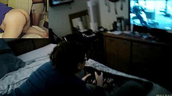 Chubby Gamer Chick With Huge Tits And Big Ass Takes Interracial Cock Hard