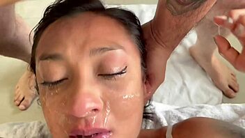 Facefucked Latina Pukes During Anal!