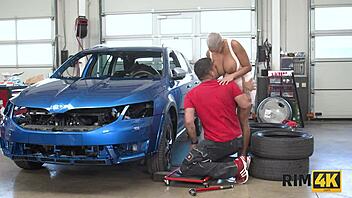 Can You Believe This Latina Milf Licks Anus In The Car Repair Shop?