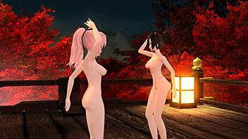 Megurine Luka and Meiko in Magnet Project Diva Nude Mod