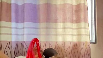 Big ebony woman enjoys solo pleasure softly