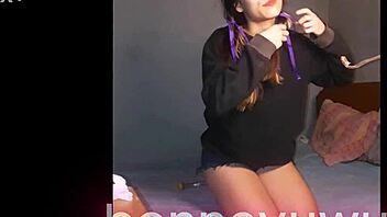 Bonneyuwu - Argentina Girl Masturbates on Bed with Transparent Dildo