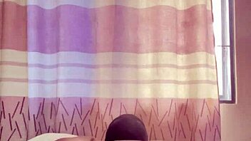 Big ebony woman enjoys solo pleasure softly