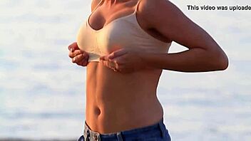 I saw softly bouncing breasts non-nude.