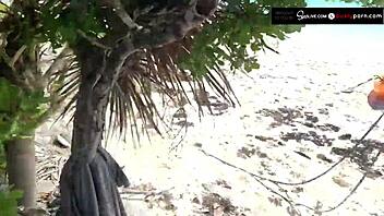 Kissa Sins Reveals New Boobs In Bahamas While Sucking Johnny Sins Huge Dick. Is It The Best Outdoor Blowjob?