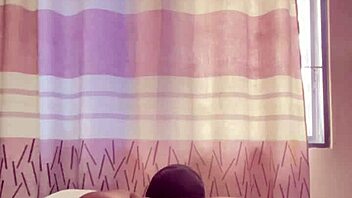 Big ebony woman enjoys solo pleasure softly