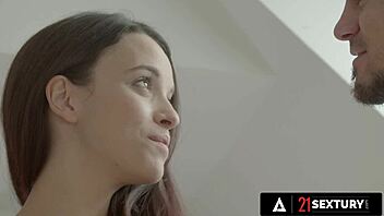 Little Petite Cutie Ohana Gets Nice Fuck in Cowgirl and Sideways Positions. Kissing and Tits Exposed.