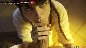 brazilian babe licks monster cock on the beach