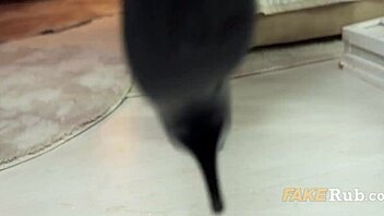 slipping on mess activates granny's adventure with cute teen