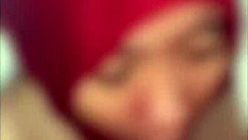 Feeling passion in tight pussy with big dick under red hijab