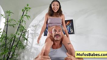 i'm amber summer, petite teen enjoying charles dera's big cock pumping my hairless pussy