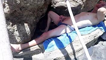 Lesbians eager for scissors get fucked by a stranger's penis outdoors what the hell