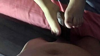 s-she used her feet on my dick until i came, then used it as lotion!