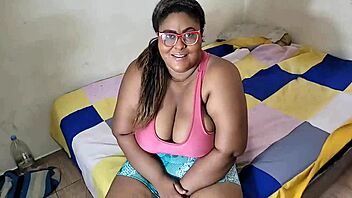 Amateur milf in lingerie gets huge cum on big natural tits