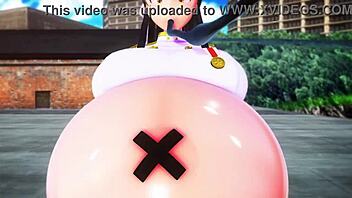 girl inflated like a balloon