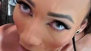 teen brunette latina rimjob and sloppy blowjob