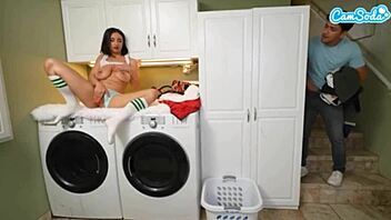 Busty Latina Caught Giving Herself An Orgasm Fucked By Her Step-Brother