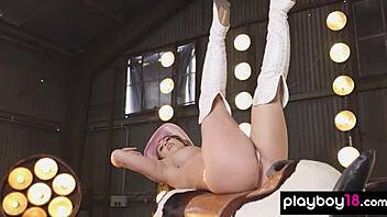 Nude Teen Olivia Taylor Strips, Rides Cowgirl With Big Natural Tits