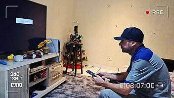 Housewife Receives Naughty Technician Visit At Home!