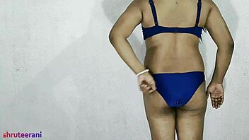 Watch Indian shemale in blue bikini crossdressing and fucking?
