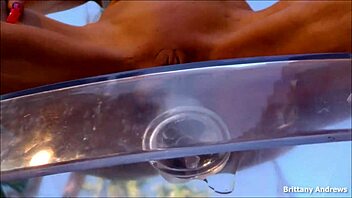 Kinky Blonde Brittany Andrews Stuffs Dildo Into Pussy At Pool