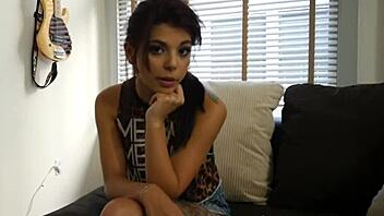 Latina teen with small tits gets hardcore pov fucking