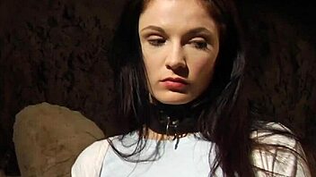 bent over tied up submissive lesbian slave orgasms from strapon