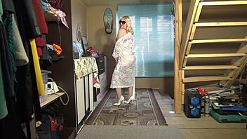 Skinny brunette teen 18+ fucks lover while husband at work