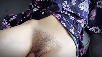 Big Cock Stepson Rubs And Fucks Hairy Milf Pussy Close Up