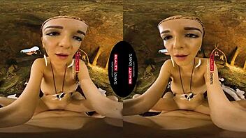 RealityLovers takes you back to 10,000 BC for a wild cave encounter with a brunette riding cowgirl in POV style, blending reality and raw outdoor sex passion.