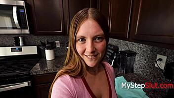 Princess step daughter gets creampie from daddy!