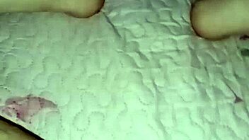 Gretala flashes her open pussy right when he's snoring loudly in the room.