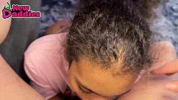 does ebony step sister give wettest pov blowjob?