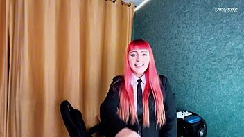 Beautiful Girl Next Door In Femdom Roleplay As Makima Seduces You To Creampie Her Tight Pussy